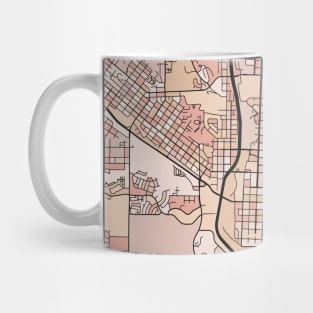 Colorado Springs Map Pattern in Soft Pink Pastels Mug